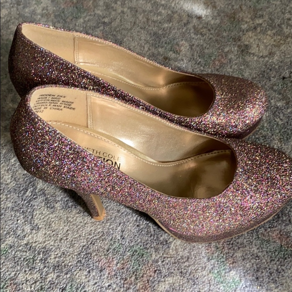 Kenneth Cole reaction glitter heels